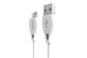 USB-kabel - Dudao cable micro USB cable 2.4A 2m white (L4M 2m white) - 6970379611692