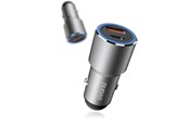 Mobiel - Adapters & Opladers - Dudao USB / USB Car Charger Type C Power Delivery Quick Charge 22.5 W Gray (R4PQ) - 6970379616857