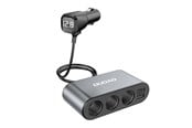 Mobiel - Adapters & Opladers - Dudao car charger 2x USB / 3x cigarette lighter splitter black (R1Pro black) - 6973687240547