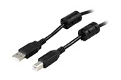 USB-kabel - Deltaco - USB cable - USB to USB Type B - 5 m - USB-250FS