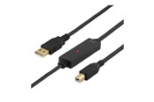 USB-kabel - Deltaco USB-EX05M - USB cable - USB Type B to USB - 5 m - CBL-D203-05M