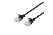 Netwerk - kabel - Deltaco patch cable - 50 cm - black - Zwart - 0.5m - UUTP-1017