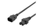 Voedingskabel (extern) - Deltaco - power extension cable - IEC 60320 C15 to IEC 60320 C14 - 50 cm - DEL-116-50