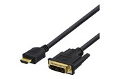 Beelscherm- en tv-kabel - Deltaco HDMI-116D - adapter cable - HDMI / DVI - 7 m - HDMI-116D