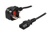 Voedingskabel (intern) - Deltaco DEL-109UK-10 - power cable - BS 1363 to power IEC 60320 C13 - 2 m - DEL-109UK-10
