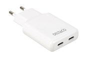 Mobiel - Adapters & Opladers - Deltaco power adapter - slim - 2 x USB-C - 45 Watt - USBC-AC200