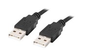 USB-kabel - Lanberg - USB cable - USB to USB - 1 m - CA-USBA-20CU-0010-BK