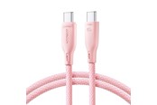 USB-kabel - Joyroom Multi-Color Series S-A34 USB-C / USB-C PD 60W 1m Cable - Pink - 6941237110176