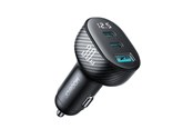 Mobiel - Adapters & Opladers - Joyroom JR-CCD04 30W 2x USB-C USB-A car charger with display - black - 6941237112019
