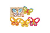 Puzzels - Goki Wooden Layered Puzzle Butterfly 5 pcs. Hout - 57305