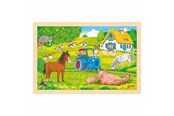 Puzzels - Goki Wooden Puzzle Farm 24 pcs. Hout - 57317