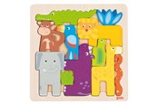 Puzzels - Goki Wooden Puzzle Safari 11pcs. Hout - 57320