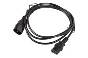 Voedingskabel (extern) - Lanberg - power extension cable - power IEC 60320 C13 to IEC 60320 C14 - 1.8 m - CA-C13E-10CC-0018-BK