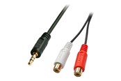 Audiokabel - Lindy Premium audio adaptor - 25 cm - 35678