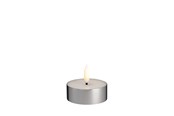 Decoratie - Moods & More LED Melted tealight - Metal silver finish - M12-MS063025