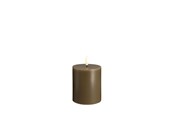 Decoratie - Moods & More LED pillar candle - Dark sand - 74x100 mm - M30-DS074100