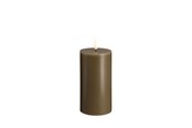 Decoratie - Moods & More LED pillar candle - Dark sand - 74x150 mm - M30-DS074150