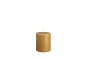Decoratie - Moods & More LED pillar candle - Honey mustard - 74x100 mm - M30-HM074100