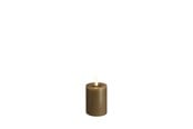 Decoratie - Moods & More LED pillar candle - Melted Dark sand - 49x75 mm - M31-DS049075
