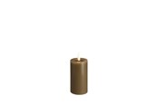 Decoratie - Moods & More LED pillar candle - Melted Dark sand - 49x100 mm - M31-DS049100