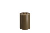 Decoratie - Moods & More LED pillar candle - Melted Dark sand - 99x150 mm - M31-DS099150