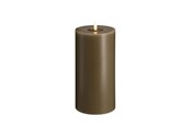 Decoratie - Moods & More LED pillar candle - Melted Dark sand - 99x200 mm - M31-DS099200