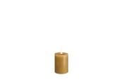 Decoratie - Moods & More LED pillar candle - Melted Honey mustard - 49x75 mm - M31-HM049075