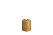 Decoratie - Moods & More LED pillar candle - Melted Honey mustard - 74x100 mm - M31-HM074100