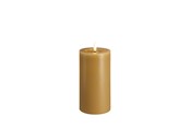 Decoratie - Moods & More LED pillar candle - Melted Honey mustard - 74x150 mm - M31-HM074150