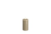Decoratie - Moods & More LED pillar candle - Melted Kit grey - 49x100 m - M31-KG049100