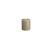 Decoratie - Moods & More LED pillar candle - Melted Kit grey - 74x100 mm - M31-KG074100