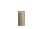 Decoratie - Moods & More LED pillar candle - Melted Kit grey - 74x150 mm - M31-KG074150