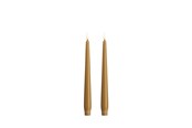 Decoratie - Moods & More LED taper candle - Slim - Honey mustard - 23x250 mm - 2 pcs - M50-HM023250