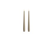 Decoratie - Moods & More LED taper candle - Slim - Kit grey - 23x250 mm - 2 pcs - M50-KG023250