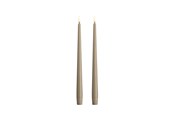 Decoratie - Moods & More LED taper candle - Slim - Kit grey - 23x300 mm - 2 pcs - M50-KG023300
