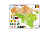 Puzzels - Selecta Play Larsen Jigsaw Puzzle Map Belgium 48 pcs. Vloer - LA-K59-V1