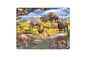 Puzzels - Selecta Play Larsen Jigsaw Puzzle Animals - African Savannah 43 pcs. Vloer - LA-FH30
