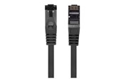 Netwerk - kabel - Lanberg patch cable - 25 cm - black - Zwart - 0.25m - PCF8-10CU-0025-BK