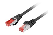 Netwerk - kabel - Lanberg patch cable - 50 cm - black - Zwart - 0.5m - PCF6-10CU-0050-BK