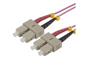 Netwerk - kabel - Deltaco patch cable - 0.5 m - pink - Roze - 0.5m - SCSC-05-OM4