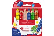 Schrijf- en tekengerei - Faber-Castell Colour pencil Grippy 6pcs with sharpener - 110635