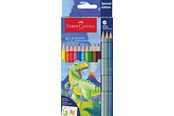 Schrijf- en tekengerei - Faber-Castell Col.pencil dino 10+3 cardboard wallet - 111213
