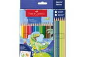 Schrijf- en tekengerei - Faber-Castell Col.pencil dino 18+6 cardboard wallet - 111222