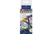 Schrijf- en tekengerei - Faber-Castell Metallics marker 12ct cardboard wallet - 160713