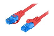 Netwerk - kabel - Lanberg patch cable - 50 cm - red RAL 3017 - Rood - 0.5m - PCF6A-10CC-0050-R