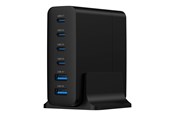 Mobiel - Adapters & Opladers - Gembird power adapter - 4 x USB-C 2 x 9 pin USB Type A - 75 Watt - TA-UC-2A4C-PD75-01-BK