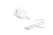 Mobiel - Adapters & Opladers - Belkin BoostCharge 50W Dual USB-C PD Wall Charger w/ PPS WHT w 1m USB-C-C  Cabl - WCH019KQ1MWH-B6