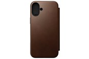 Mobiel - Covers & Cases - Nomad Modern Leather Folio - iPhone 16 Plus | Brown | Leather - NM01681885