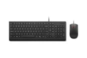 Toetsenbord - Lenovo Essential Wired Combo - keyboard and mouse set - QWERTY - US with Euro symbol - black Input Device - Keyboard and mouse set - Engels - Zwart - 4X31R64439