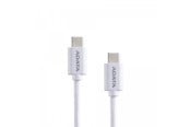 USB-kabel - A-Data ADATA - USB-C cable - 24 pin USB-C to 24 pin USB-C - CACC-200PN-WH